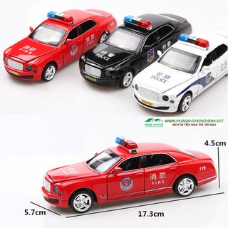 Mô hình xe Cảnh sát Bentley Mulsanne bằng kim loại - Tỷ lệ 1:32