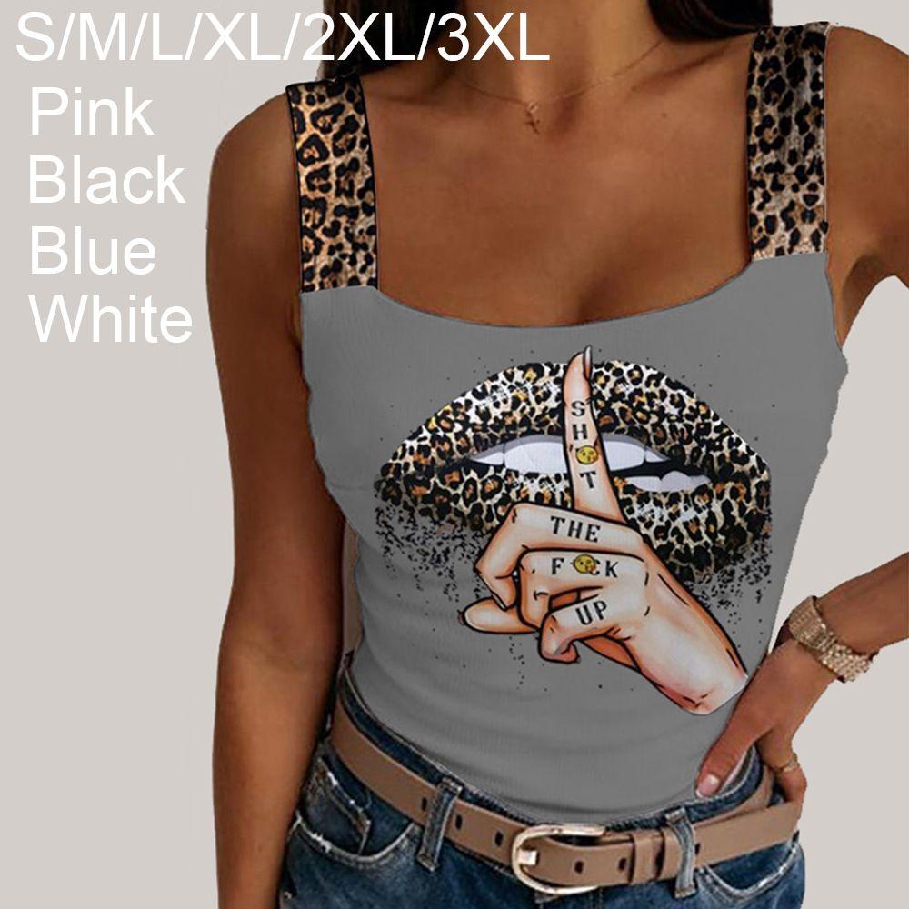 Áo Nữ Không Tay Họa Tiết Da Báo Thời Trang Quyến Rũ