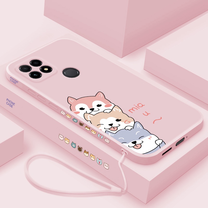 Ốp Điện Thoại Silicon Mềm Có Dây Đeo Cho realme c25 c12 c11 c21y c25s c25y c2 c3 c15 c11 2021