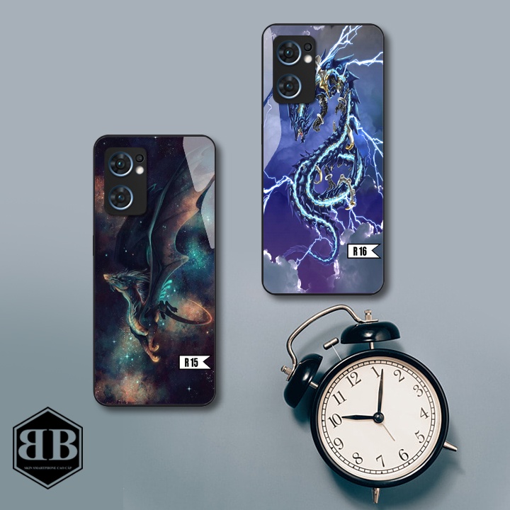 Ốp lưng kính cường lực Oppo Reno 7  hình rồng