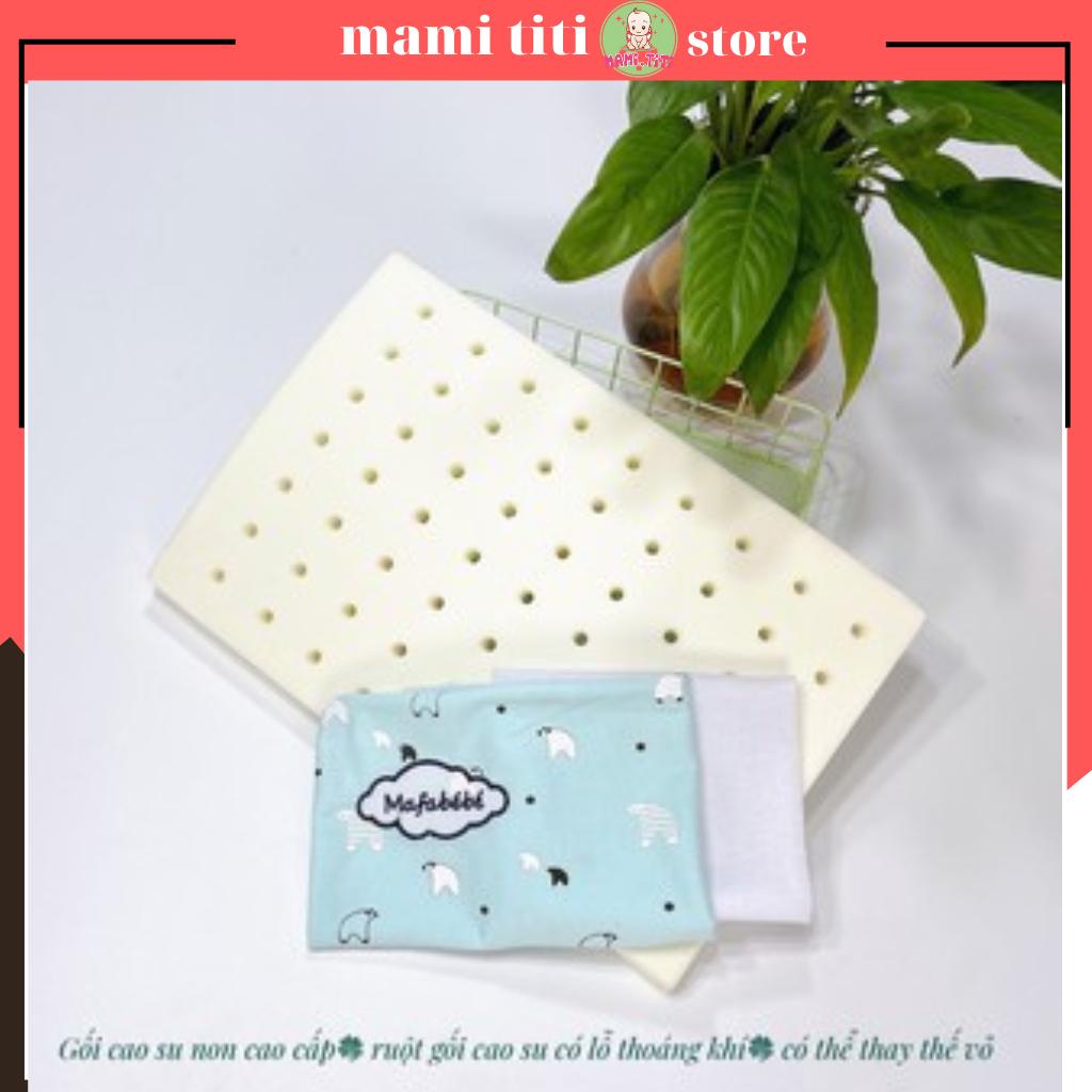 Gối cao su non cho bé, Gối cao su non MAFABEBE có lỗ thông hơi MAMI.TITI