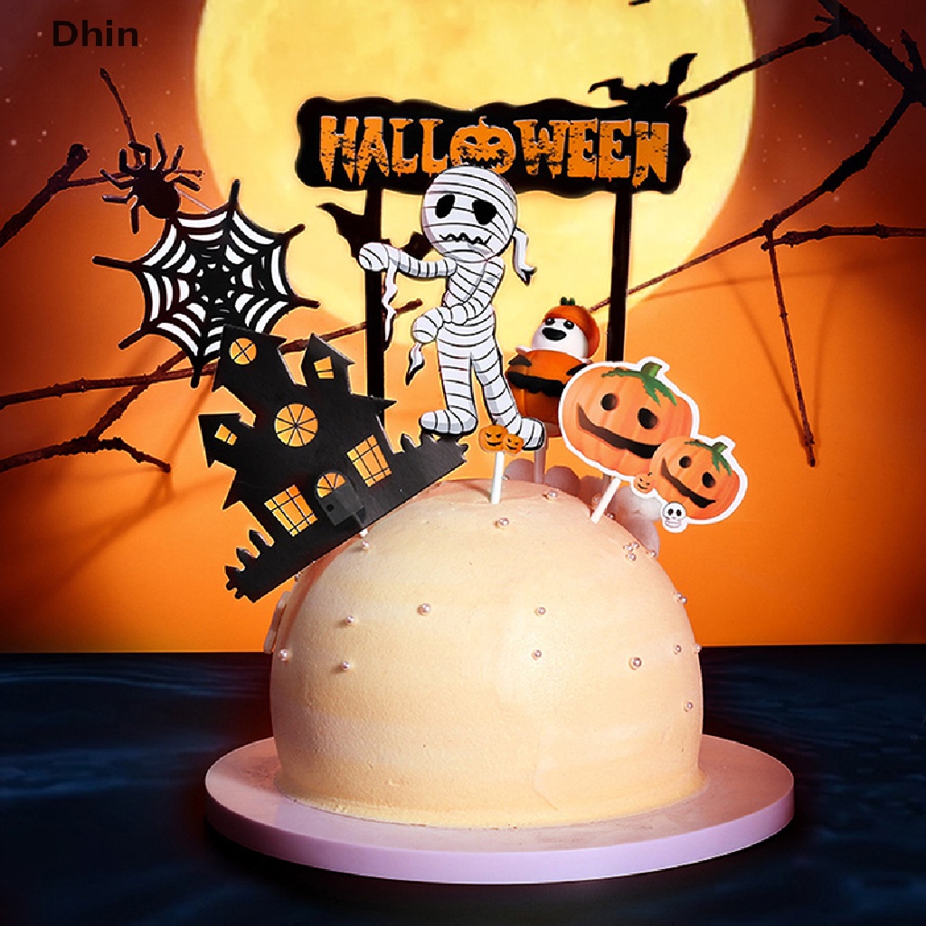 1 set Phụ Kiện Trang Trí Bánh Kem Phong Cách Halloween