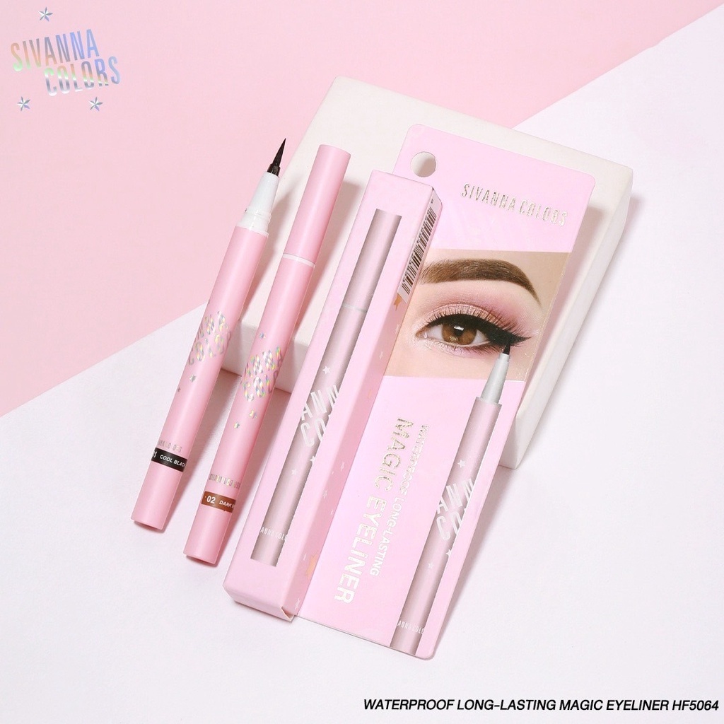 [NEW] Bút Kẻ Mắt Nước Sivanna Waterproof Long Lasting Magic Eyeliner HF5064 Chống Thấm Nước Đen Và Nâu