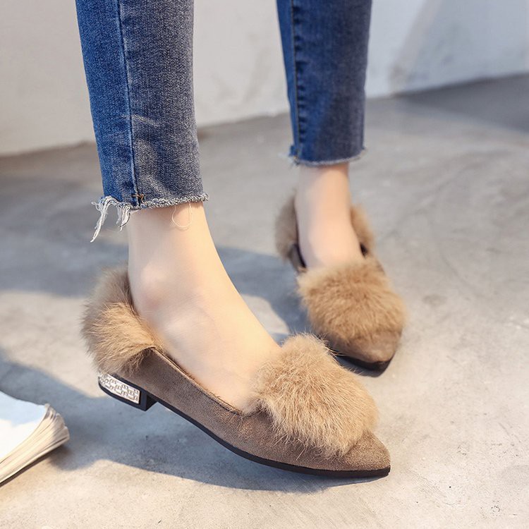 giầy búp bê lông