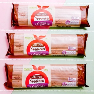 Mì ống Spaghetti Nguyên Cám Hữu Cơ Macro-MACRO ORGANIC WHOLEMEAL SPAGHETTI500g