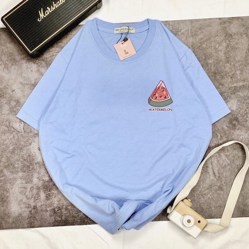 Áo Thun Tay Ngắn UNISEX Dưa Hấu Watermelon - Hình chụp thật (Đủ size M-L-XL)