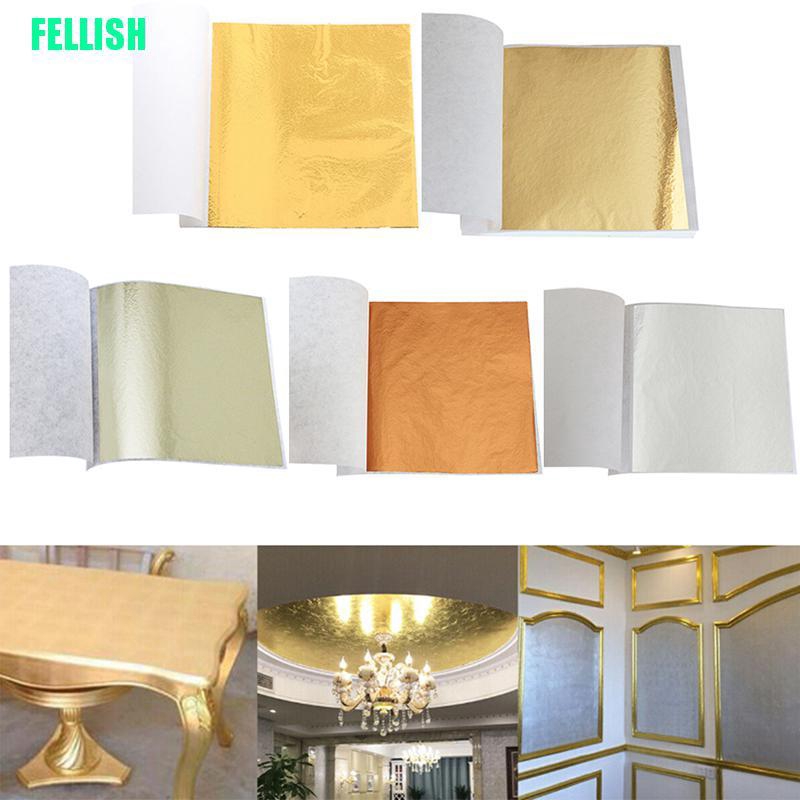 Bộ 100 Lá Vàng Thiết Kế Đơn Giản Dùng Để Trang Trí Hoặc Làm Thủ Công