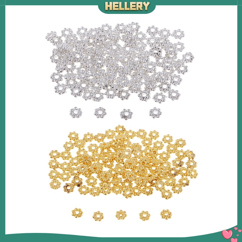 Set 200 Hạt Đồng 6mm Hình Hoa Cúc Làm Trang Sức