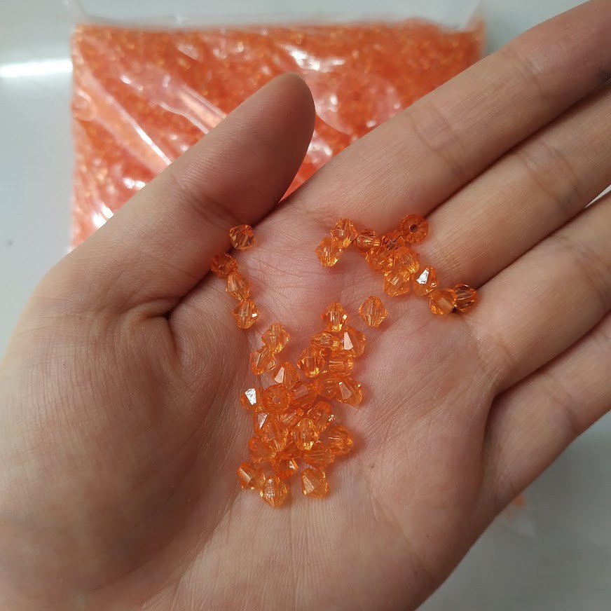 500gr hạt nhựa hình thoi 5mm và 6mm - Nguyên liệu handmade gói lớn