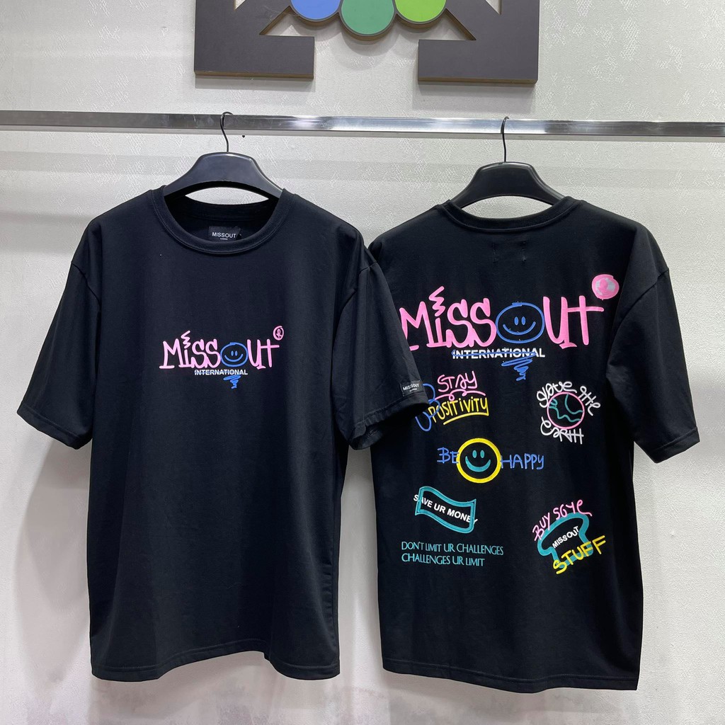 Áo Thun MISSOUT SMILEY tee nam nữ Full Tag tay cổ | BigBuy360 - bigbuy360.vn