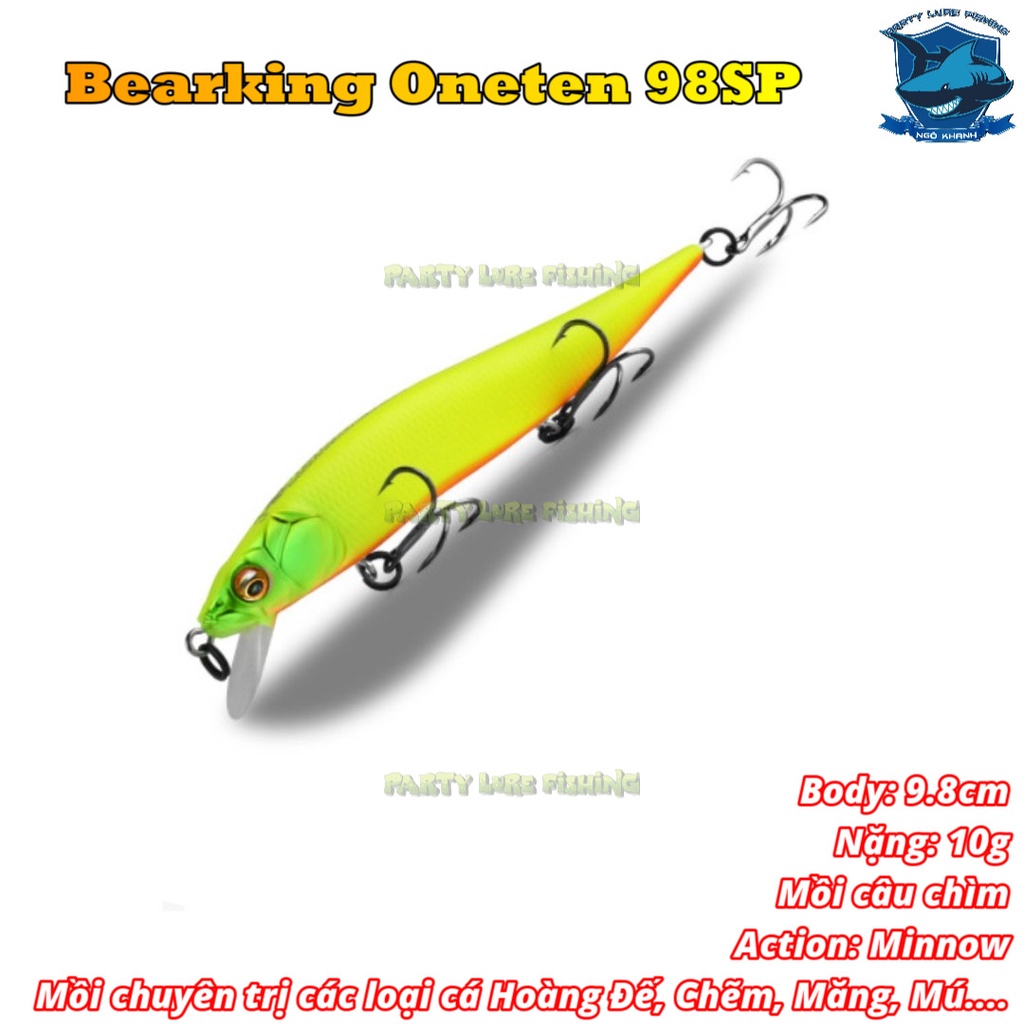 Mồi câu cá Bearking Oneten 98SP, mồi lure cá hoàng đế, chẽm, măng, mú...