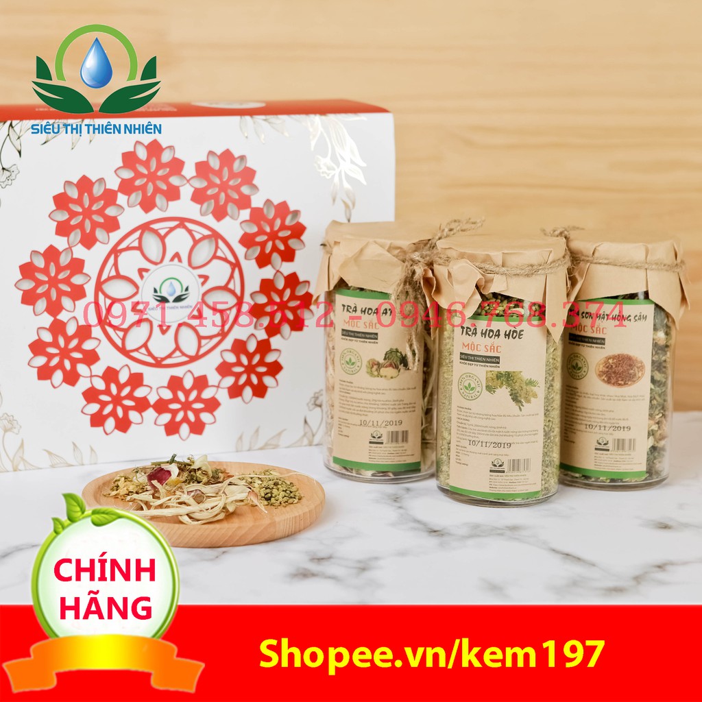 Trà Hoa Hòe, Nụ Atiso, Sơn Mật Hồng Sâm Mộc Sắc