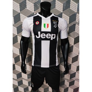 ️⚽ Bộ quần áo bóng đá Juventus sọc mùa giải 2018-2019 (Trắng sọc đen)️ ⚽