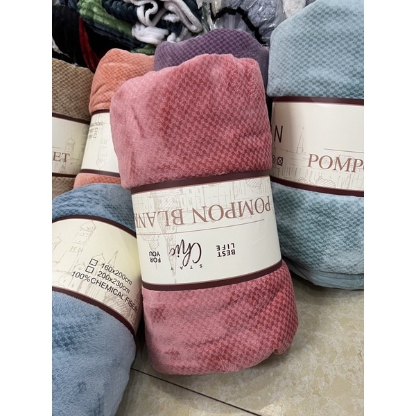 Chăn nỉ tuyết lônh thỏ mềm mại ấm áp,mền nỉ tuyết lông thỏ mướt mịn kt 2mx2m3