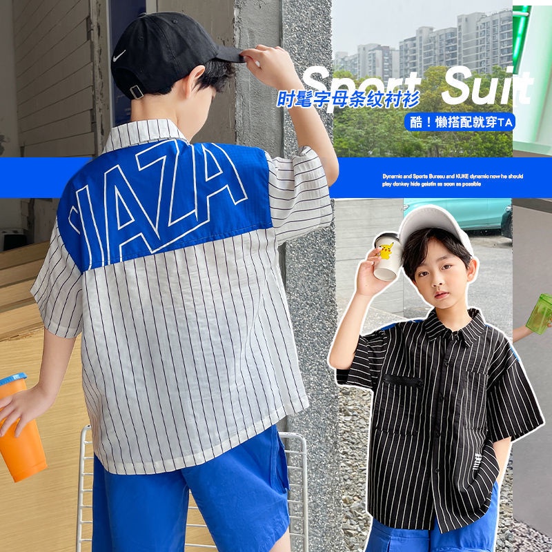 Bộ Áo Sơ Mi cotton Mỏng + Quần Dài Phong Cách Phương Tây Thời Trang Mùa Hè Hàng Mới Dành Cho Bé Trai Bé Gái 2022