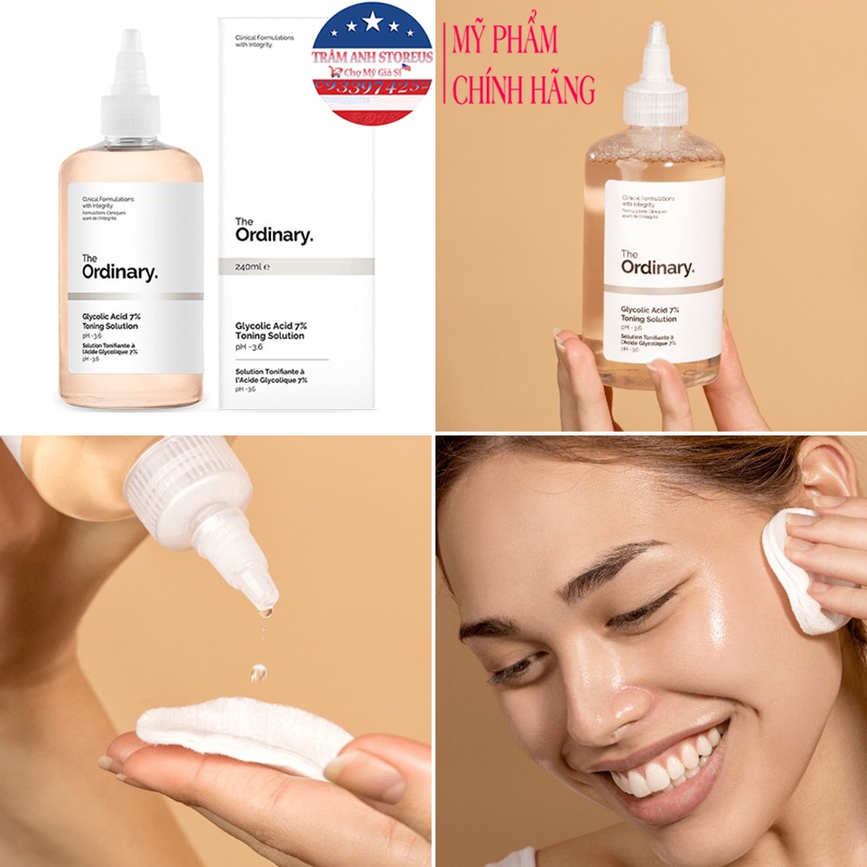 Toner tẩy da chết làm sạch Glycolic Acid 7% Toning Solution_The Ordinary