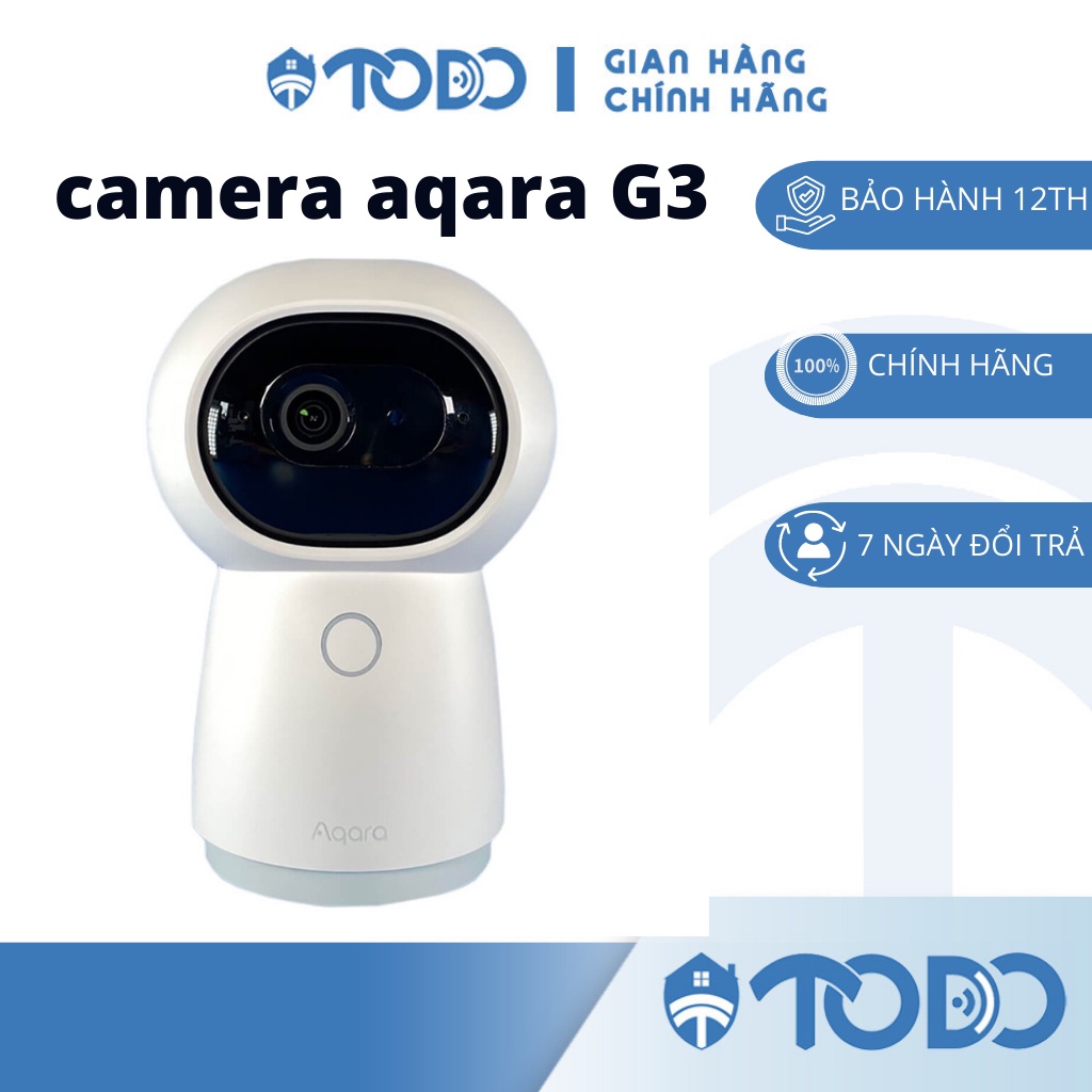 Camera thông minh Aqara G3 Xoay 360 độ nét 2K, Nhận diện cử chỉ, Điều khiển hồng ngoại IR /Zigbee, Tương thích HomeKit