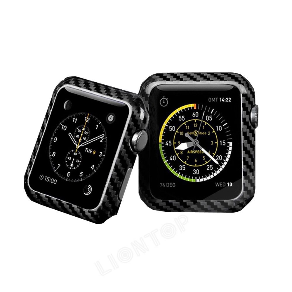Khung ốp sợi carbon cho đồng hồ Apple 4 3 2 1 iwatch 38mm / 42mm / 40mm / 44mm