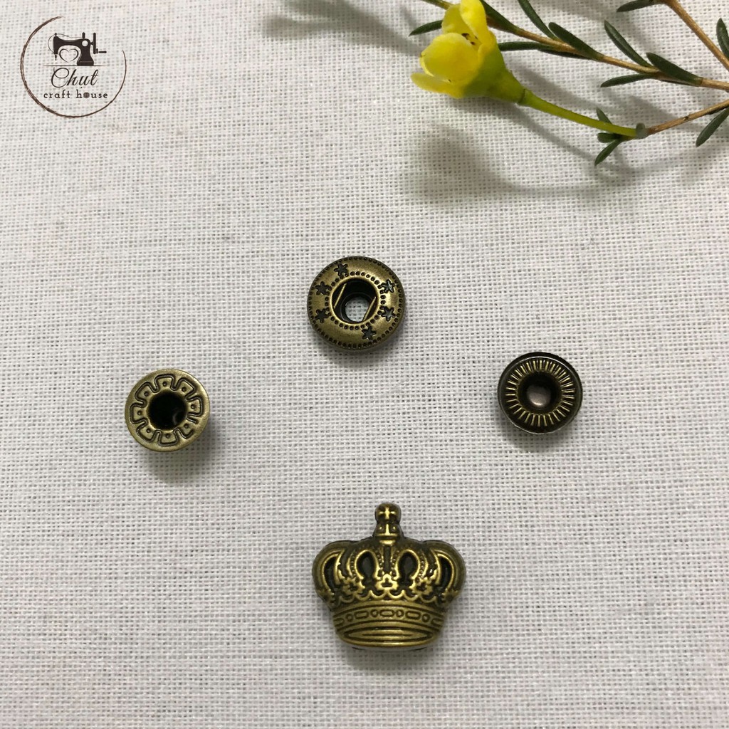 Cúc bấm đồng 4 chi tiết cao cấp - Dùng cho túi, ví, đồ handmade