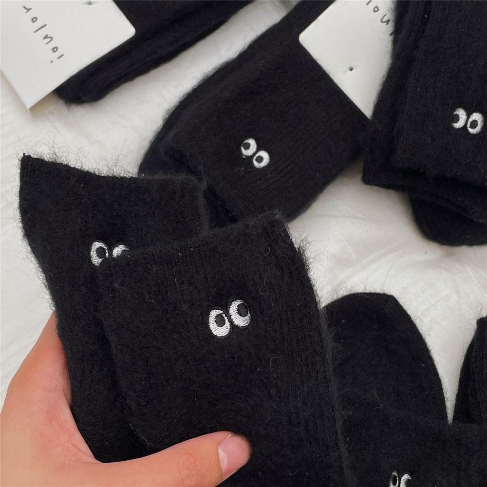 Vớ Cotton Dày Thoáng Khí Họa Tiết Đôi Mắt Thời Trang Hàn Quốc