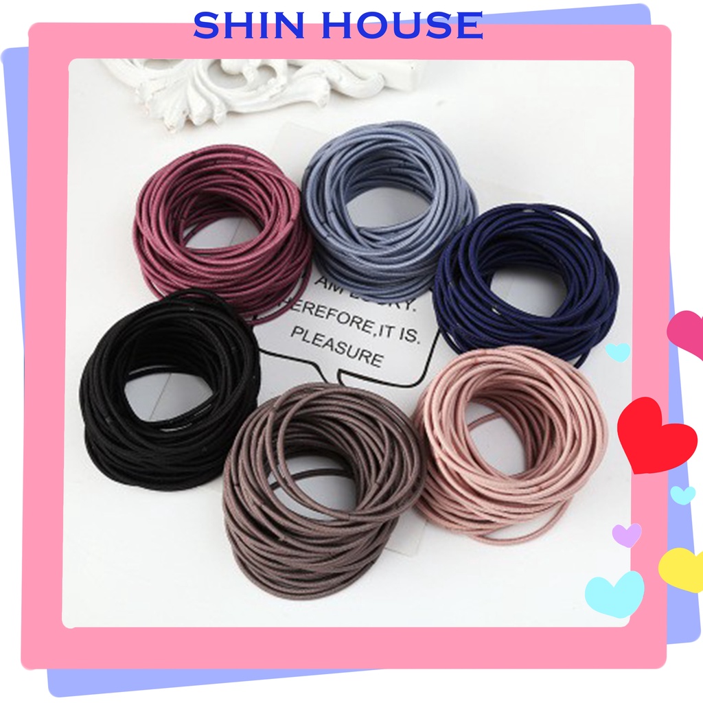 Set 50 dây buộc tóc (nhiều màu) 6027
