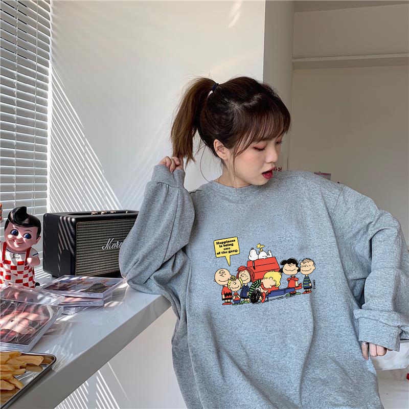 Áo Sweater Dáng Rộng Phong Cách Hàn Quốc Thời Trang Xuân Thu Cho Nữ