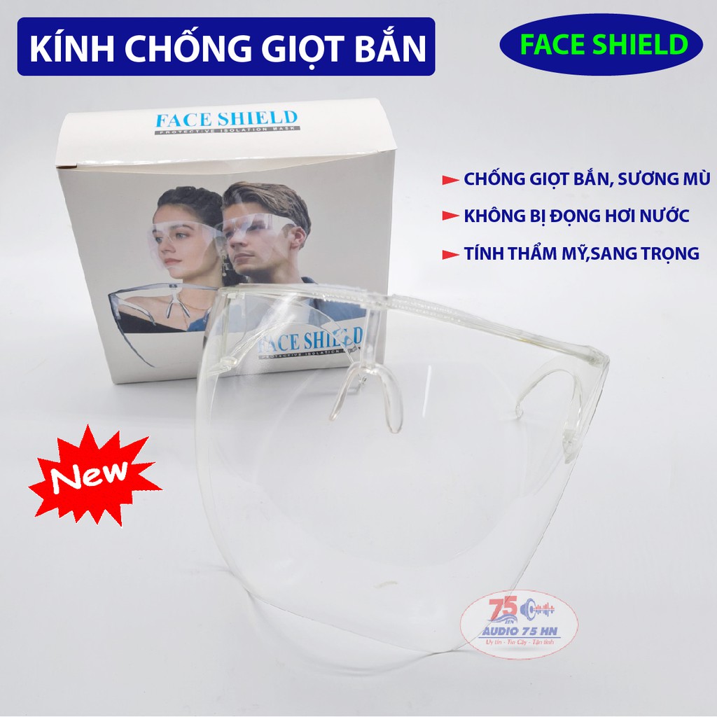 Kính mắt Face Shield đa năng,chống tia UV, kính chống bụi an toàn cho mắt, bảo vệ sức khỏe giá tốt