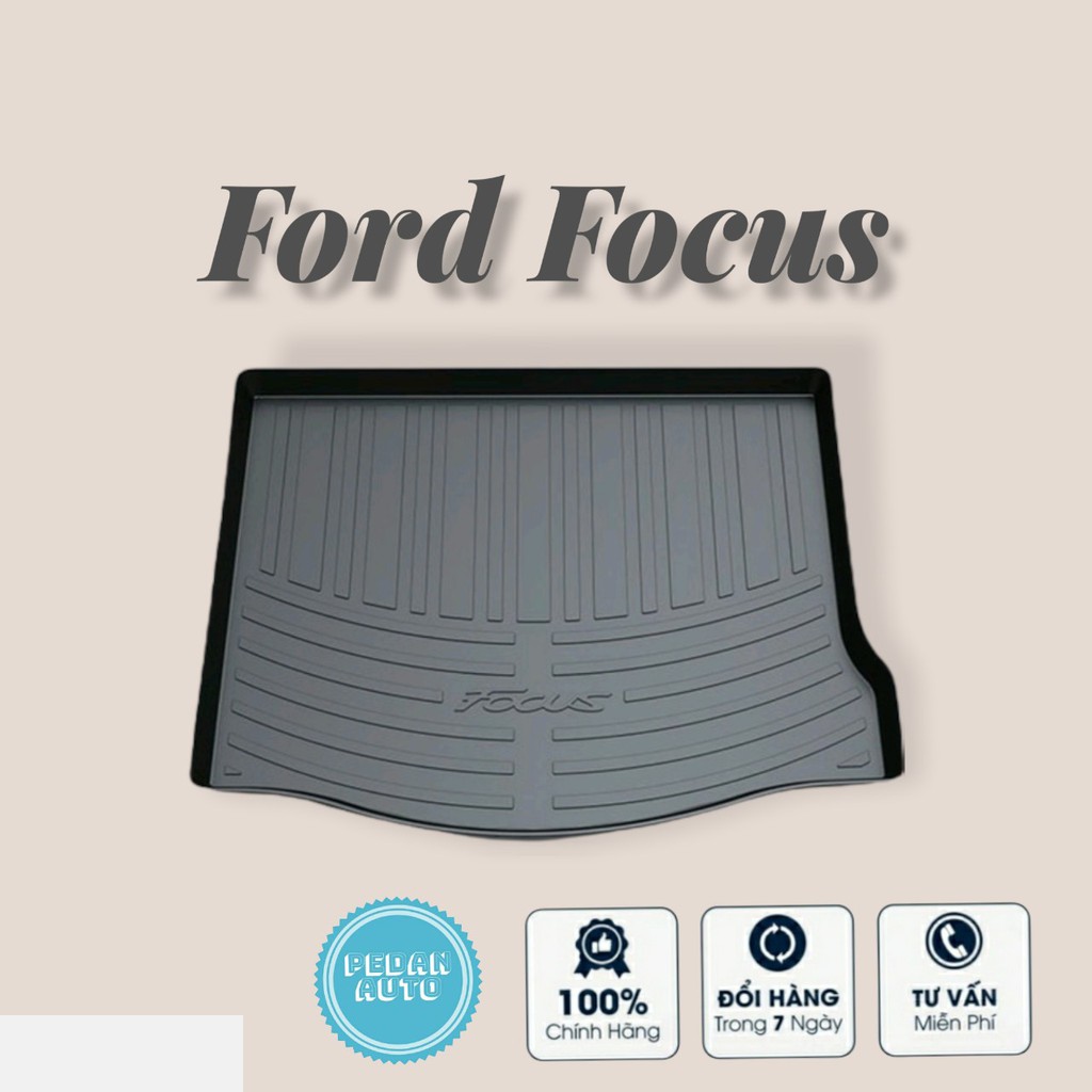 Lót Cốp Nhựa Xe Ford Focus Hatchback đời 2015 2021 Mềm Dẻo Chống Nước Tốt