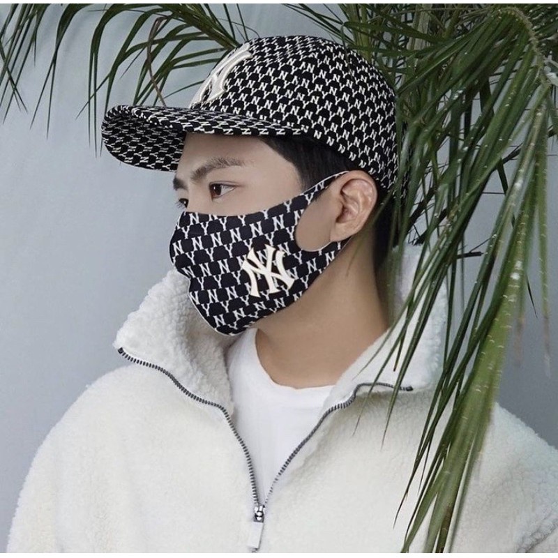 [  HÀNG TẶNG KÈM  ] Khẩu Trang kháng khuẩn NY M.L.B Mega Logo Mask NEW YORK YANKEE | ĐỦ MÀU| FULL TEM TAG CODE| CÓ SẴN