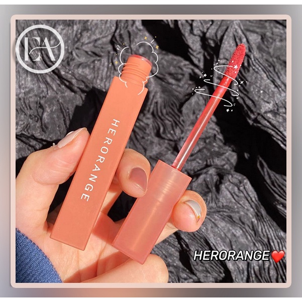 HERORANGE Nhật ký màu sắc Kem môi bùn Nhung môi sương mù men Son môi học sinh câm