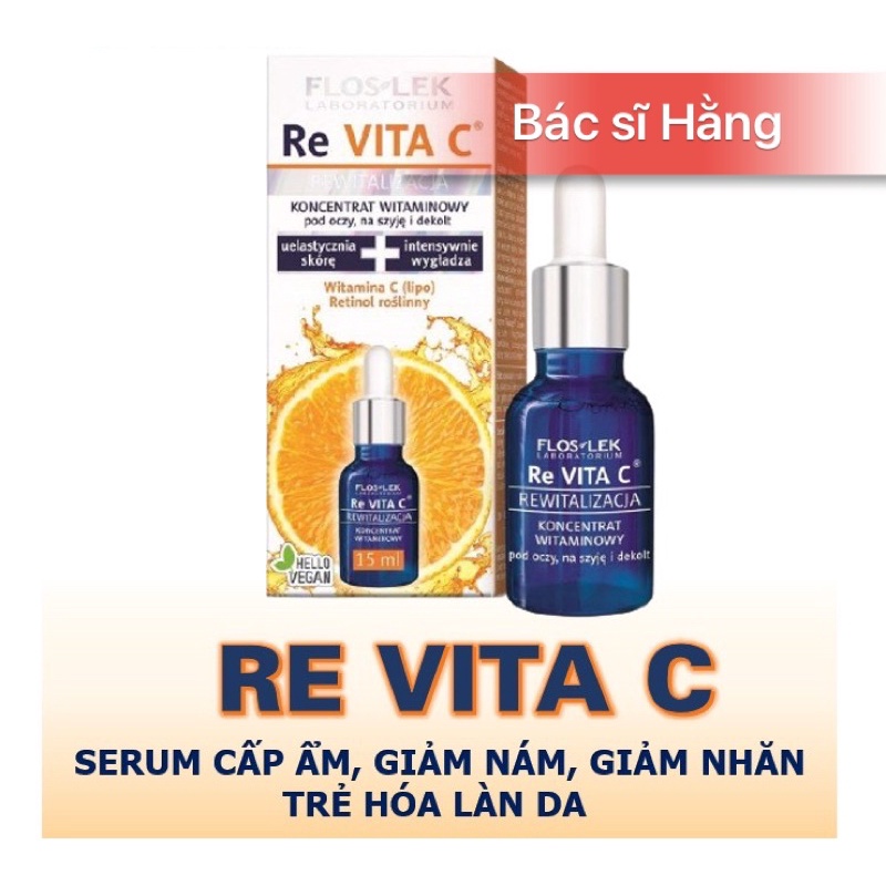 TINH CHẤT DƯỠNG SÁNG, MỜ THÂM SẠM NÁM TRẺ HOÁ FLOSLEK RE VITA C 30ML