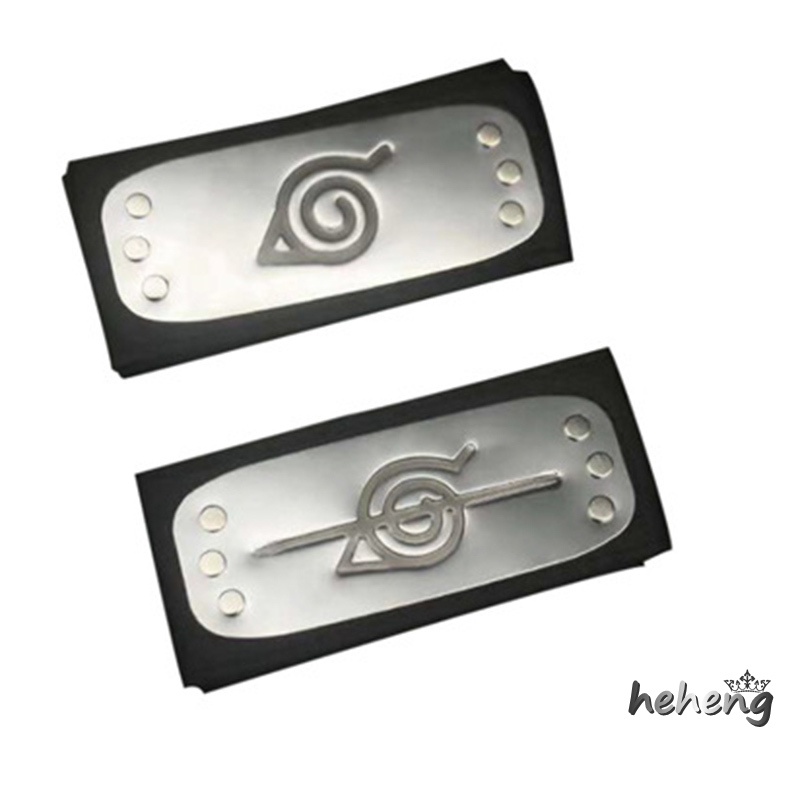 Băng Đô Hóa Trang Ninja Với Logo Làng Lá Mạ Kim Loại Dạ Quang