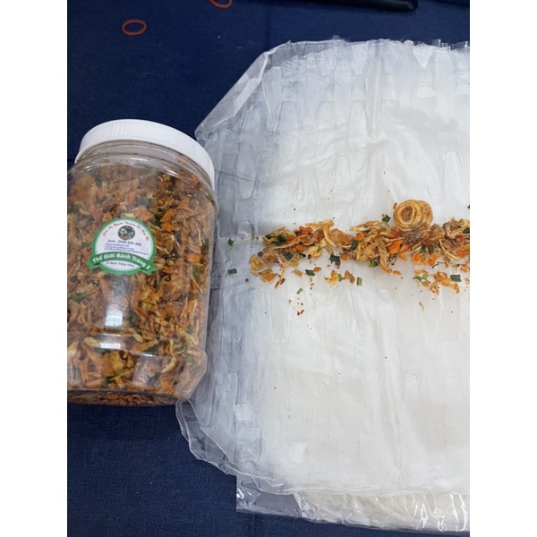 combo 0.5kg bánh phơi sương dẻo mềm 200g muối tôm hành phi cực ngon