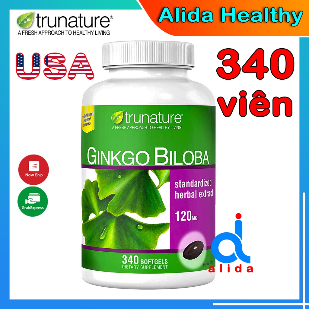 Viên uống bổ não Ginkgo Biloba Trunature 120mg 340 viên - Ginko Biloba Mỹ