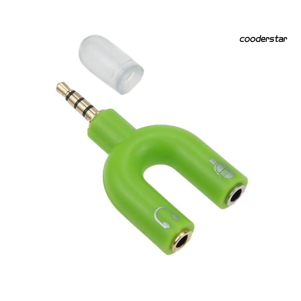 Đầu chia âm thanh hình chữ U từ 1 sang 2 giắc cắm 3.5mm