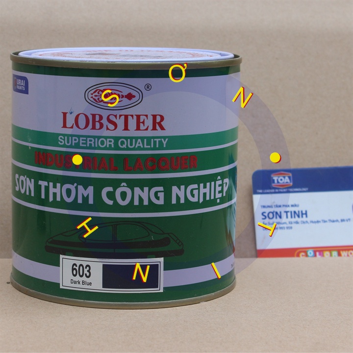 Sơn thơm công nghiệp Lobster màu xanh DƯƠNG YAMAHA ĐẬM đen DARK BLUE 603 800ml