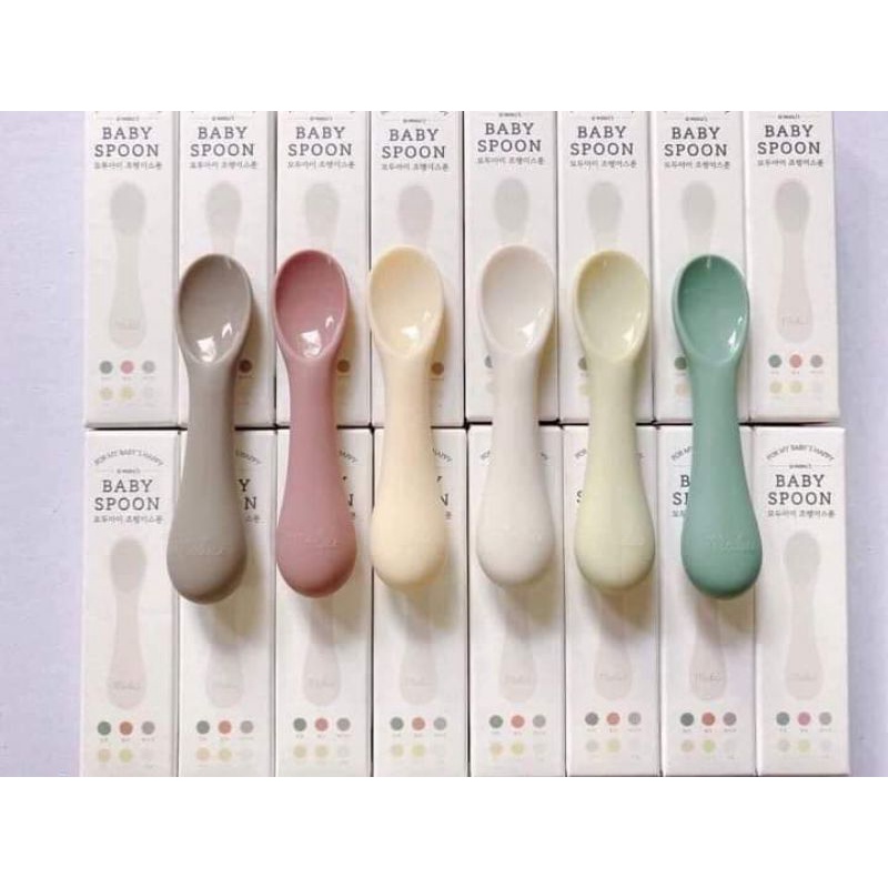 Thìa ăn dặm silicon Bluemama