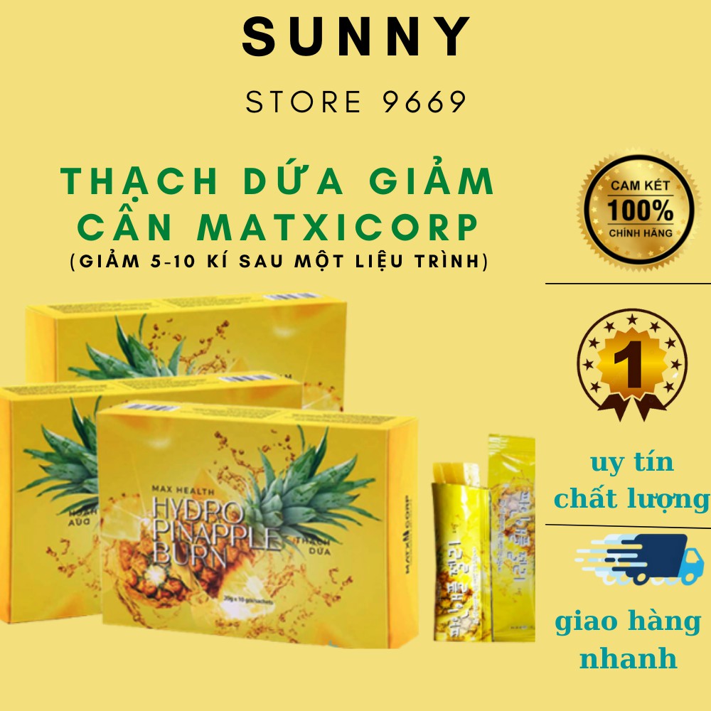 (hàng sịn công ty) Thạch dứa giảm cân matxi corp chính hãng Hydro Pinapple Burn vị trái cây ăn ngon dáng đẹp