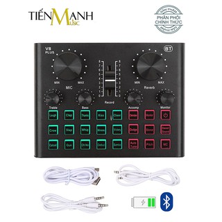 Sound Card Thu Âm Thanh, Livestream, Hát Karaoke Cuvave V8 Plus - Bluetooth Pin Sạc USB Audio Interface Soundcard V8Plus