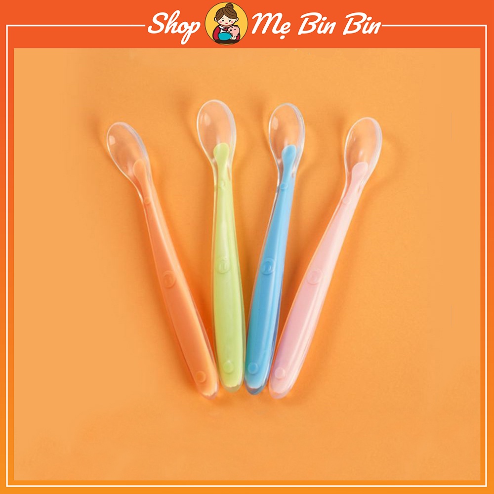 Thìa ăn dặm silicon siêu mềm cho bé
