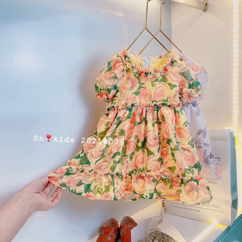 Váy hoa bánh bèo cho bé gái