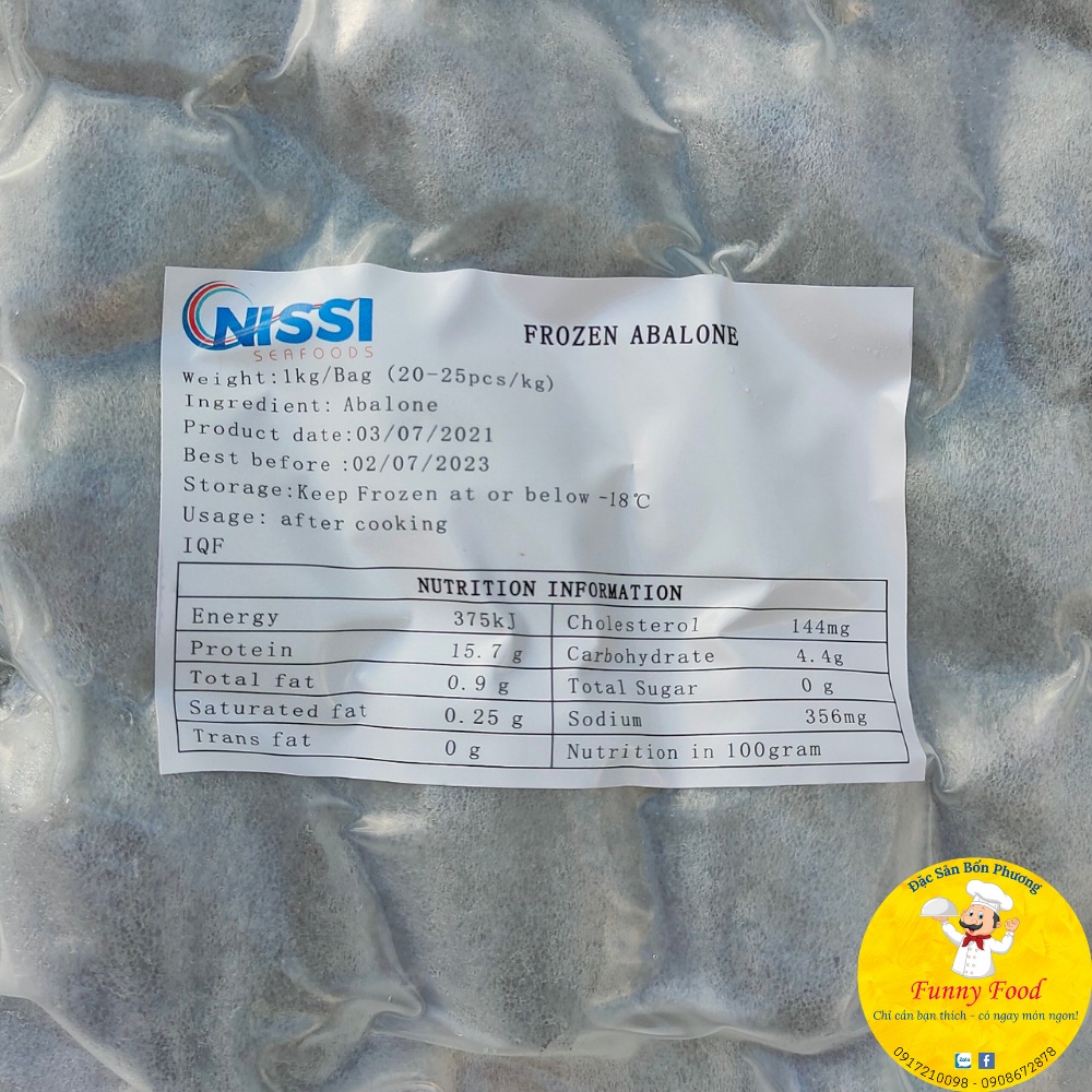 Bào ngư hàn quốc nissi nhập khẩu 500g loại đặc biệt rẻ nhất hcm - size - ảnh sản phẩm 5