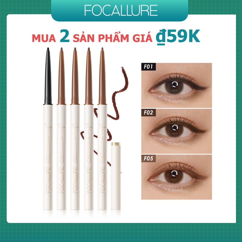 [Hàng mới về] Bút kẻ mắt Focallure 1.7mm chống nước lâu trôi tiện lợi