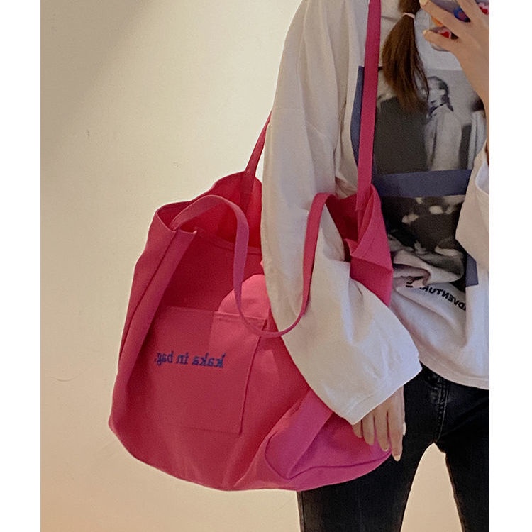 Túi xách Canvas cỡ lớn thời trang mùa hè cho nữ
