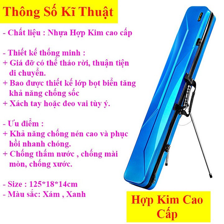 Bao Đựng Cần Câu Cá Nhựa Hợp Kim , ABS Chống Thấm Nước Bao Đựng Cần Câu Đài Cao Cấp TDC8 đồ câu FISHING_HD