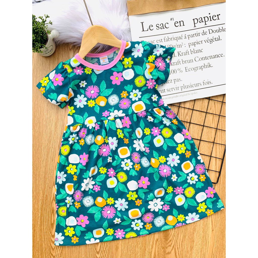 Váy đầm cotton bé gái size đại thấm hút mồ hôi tốt J394