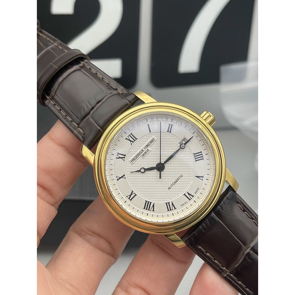 Đồng hồ nam Frederique Constants 40mm máy Automatic Thụy Sĩ, chống nước 100m, kính sapphire, dây da cao cấp