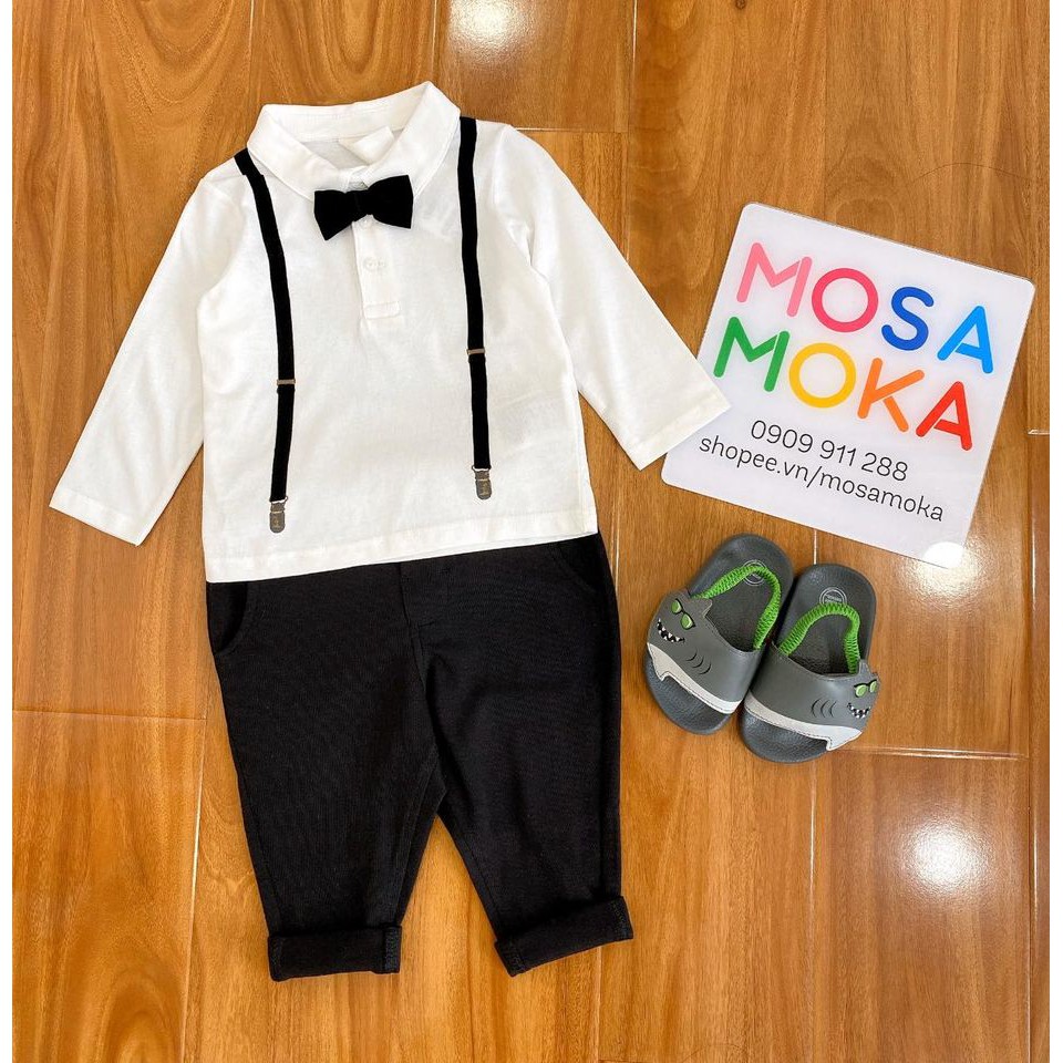 Set bộ thun giả yếm nơ Hm auth