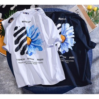 Áo thun unisex hoa cúc cách điệu cá tính