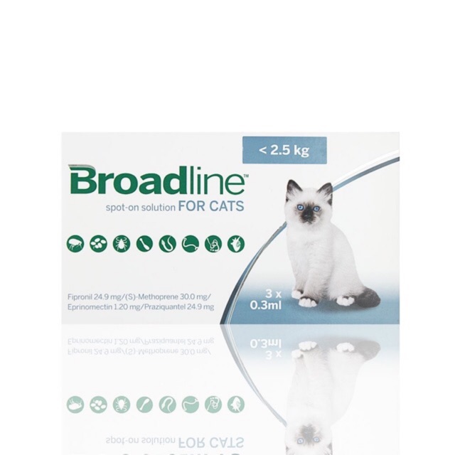 Broadline Thuốc nhỏ gáy phòng trị nội ngoại ký sinh trùng cho mèo &lt; 2.5kg